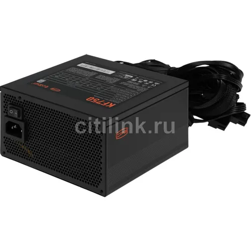 Блок питания PCCOOLER F750, 750Вт, 80 PLUS WHITE, 120мм, черный, retail [p3-f750-w1hwbk0-eu]