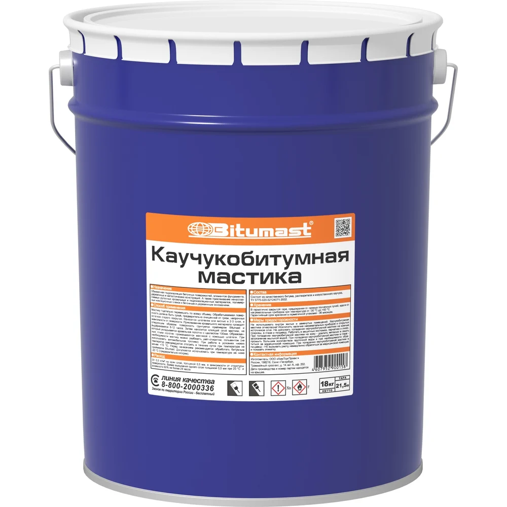 Каучукобитумная мастика Bitumast 4607952900158