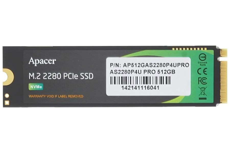 SSD накопитель Apacer M.2 AS2280P4 512 Гб PCIe (AP512GAS2280P4UPRO-1)