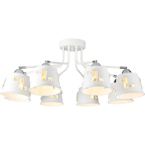 Люстра HIPER Grums H188-8, 8 х 60 Вт, белый