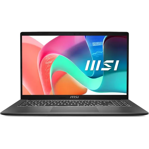 Ноутбук MSI Modern 15 F1MG-1099RU, 15.6", IPS, Intel Core 7 150U 1.8ГГц, 10-ядерный, 16ГБ DDR4, 512ГБ SSD, Intel Graphics, Windows 11 Pro, серый [9s7-15s111-1099]