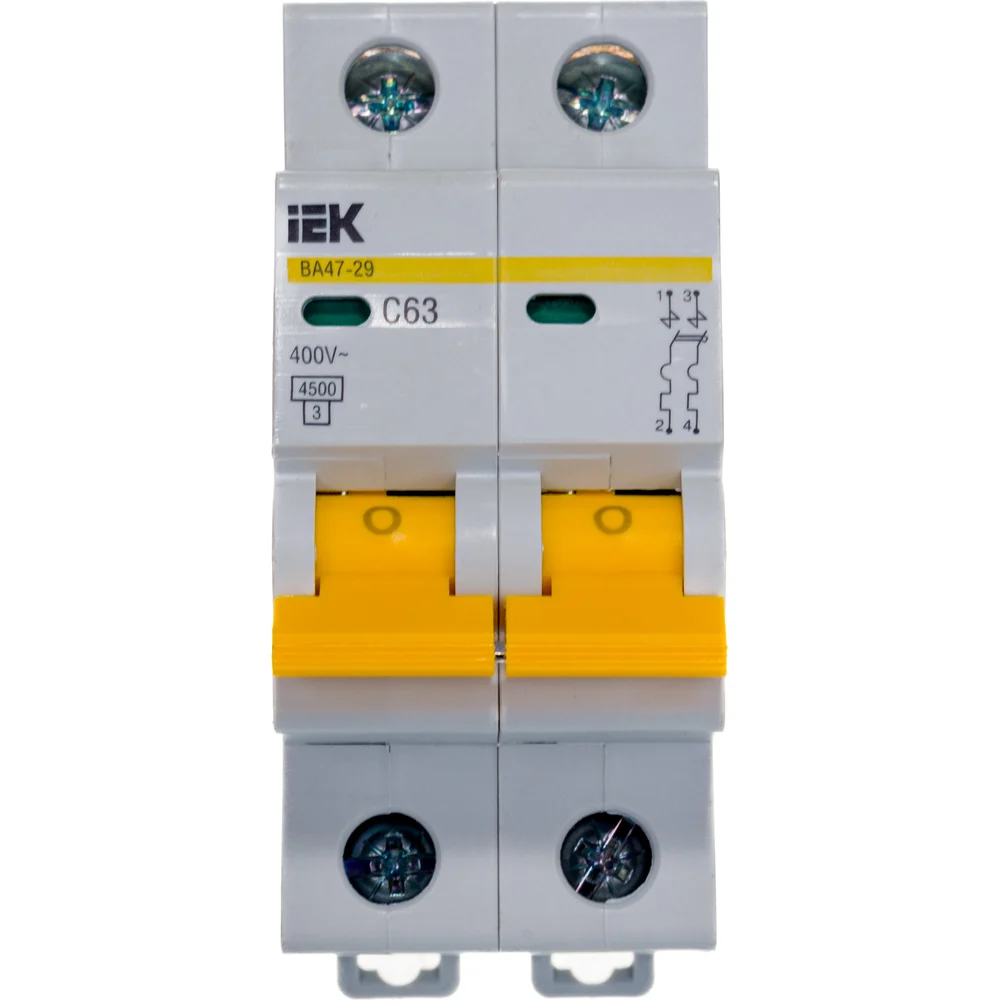 Модульный автомат IEK ВА 47-29 2п C 63А 4.5кА MVA20-2-063-C