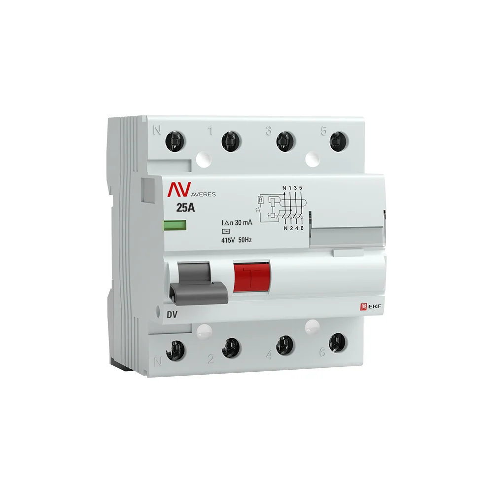 Устройство защитного отключения EKF DV AVERES rccb-4-25-30-ac-av