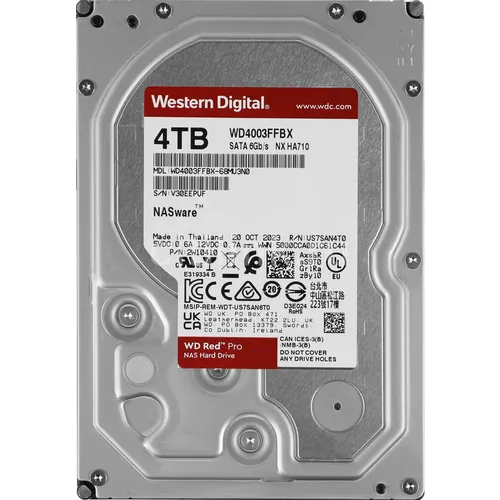 Жесткий диск WD Red Pro WD4003FFBX, 4ТБ, HDD, SATA III, 3.5"