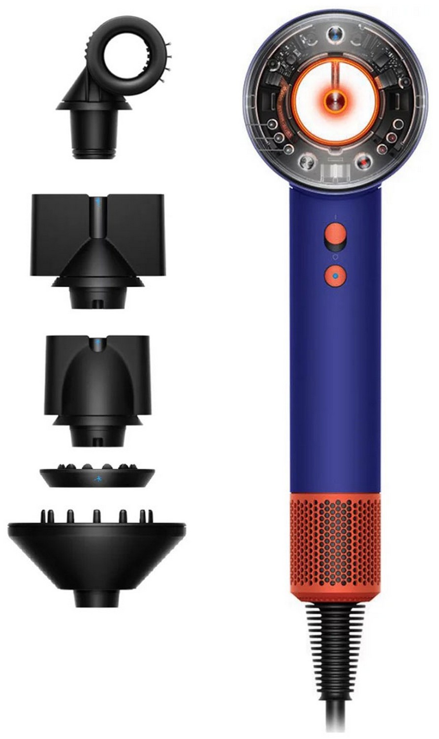 Фен Dyson Supersonic HD16 в цвете Vinca Blue/Topaz Orange (HK/SG/MY)