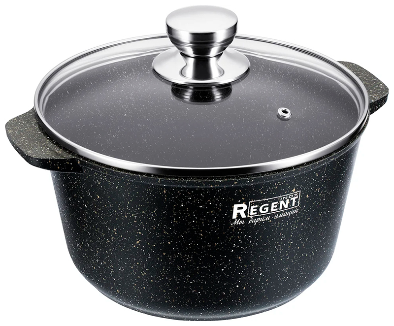 Кастрюля Regent inox Linea COSMO, черный/гранит (93-AL-CS-4-20)