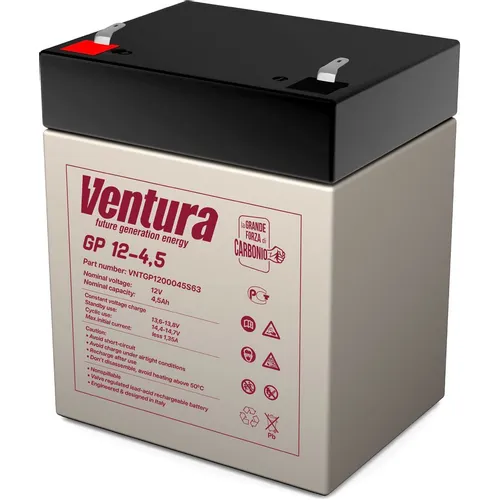 Аккумуляторная батарея VENTURA GP 12-4,5 для ИБП, 12В, 4.5Ач [vntgp1200045s63]