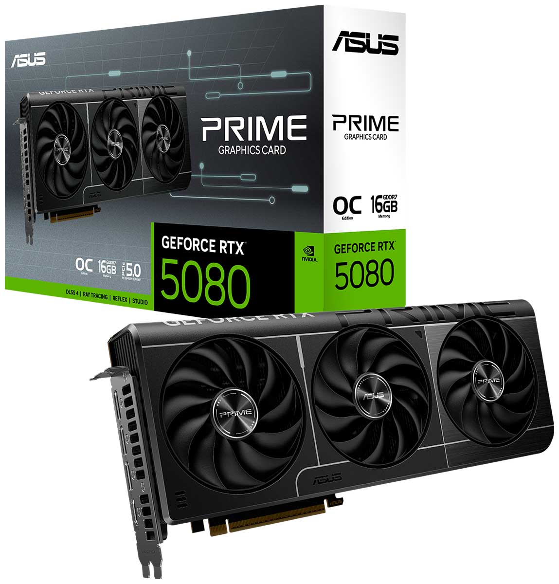 Видеокарта Asus GeForce PRIME RTX 5080 16GB OC (PRIME-RTX5080-O16G)