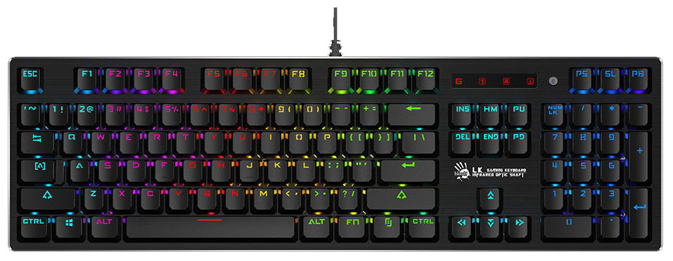 Клавиатура игровая проводная A4Tech Bloody B820R Red Switch черный