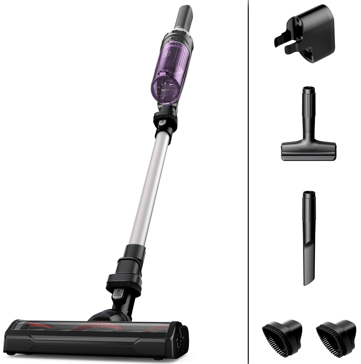 Беспроводной пылесос Tefal X-Nano Essential TY1129WO, фиолетовый/серебристый