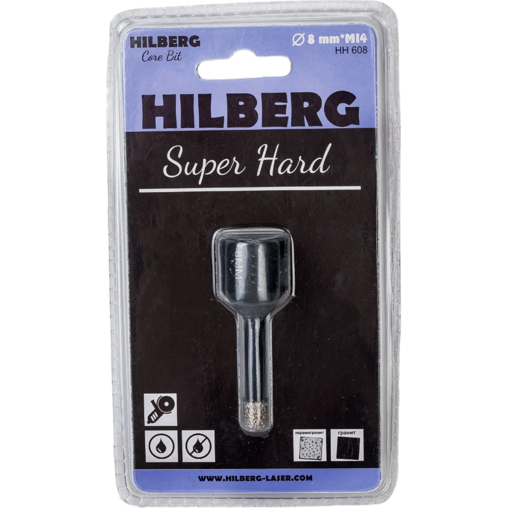 Коронка алмазная по керамике и керамограниту Hilberg Super Hard HH608