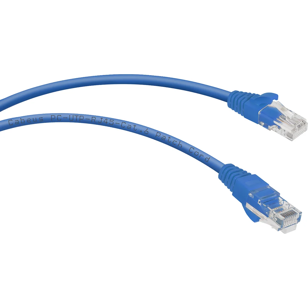Неэкранированный патч-корд Cabeus PC-UTP-RJ45-Cat.6-1.5m-BL
