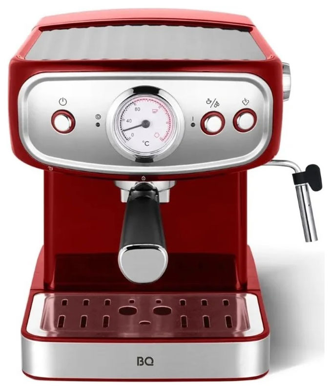 Кофеварка эспрессо BQ CM1006, красный-стальной