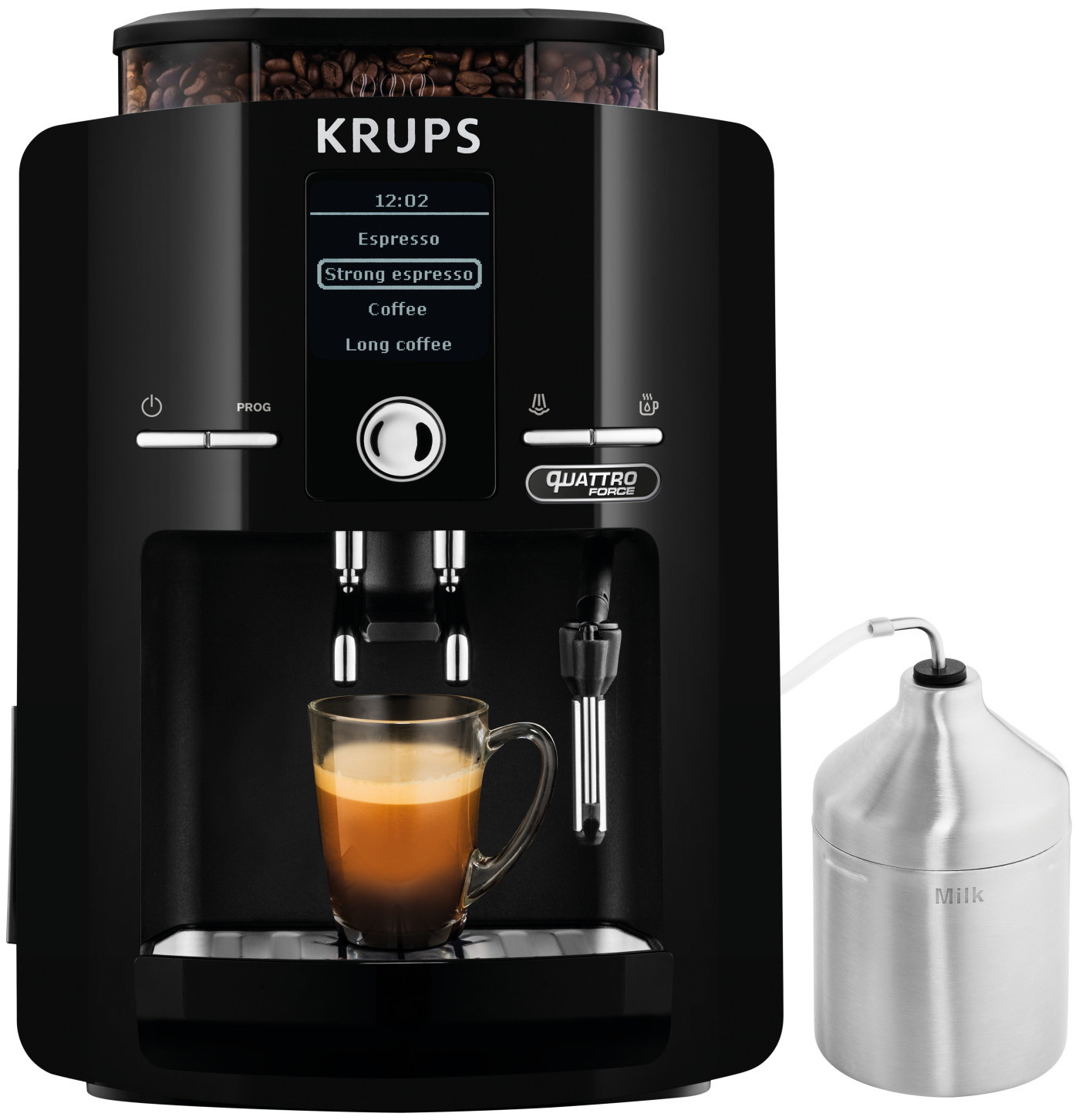 Кофемашина автоматическая Krups Espresseria Quattro Force EA82F010 черный