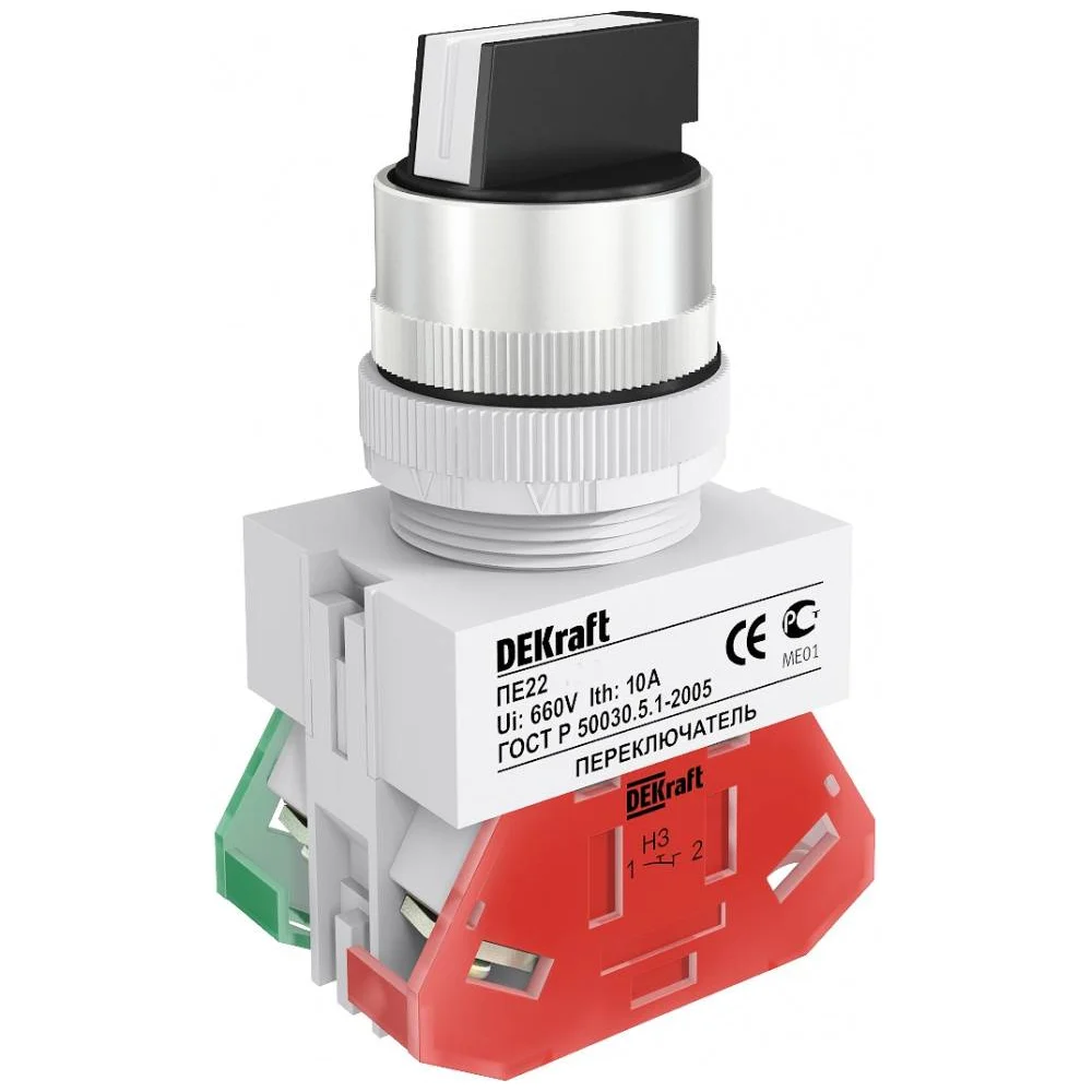 Переключатель DEKraft ПЕ22-AC-3-BLK 25052DEK