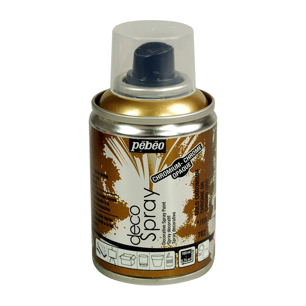 Краска PEBEO decoSpray "хром" 530598