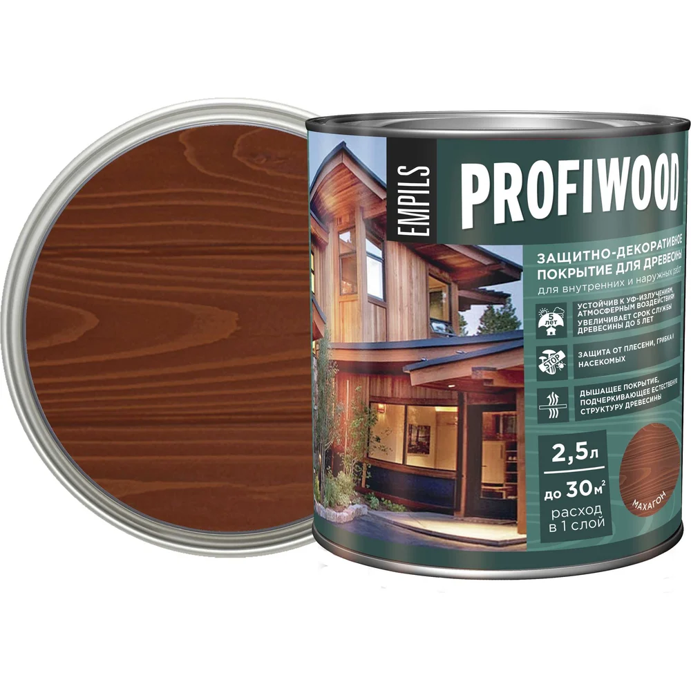 Защитно-декоративное покрытие для древесины Profiwood 72658