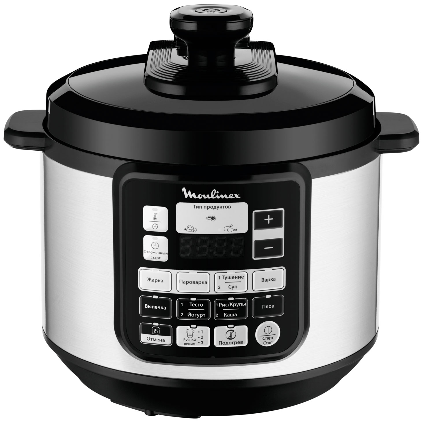 Мультиварка-скороварка Moulinex CE620D32, черный/серебристый