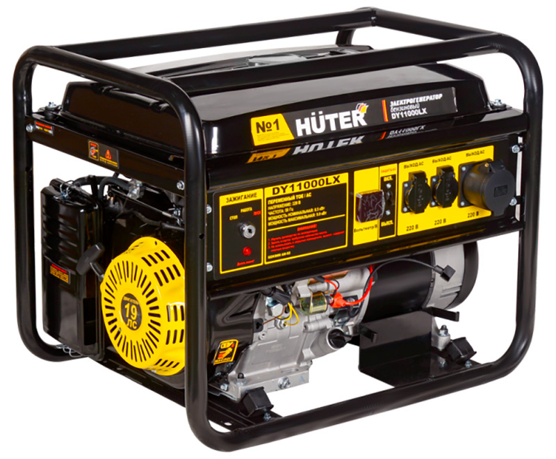 Электрогенератор Huter DY11000LX, электростартер