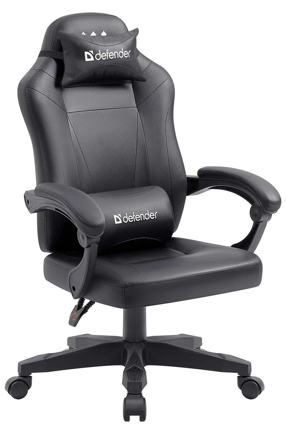 Игровое кресло Defender Master, черный, полиуретан, 50 мм