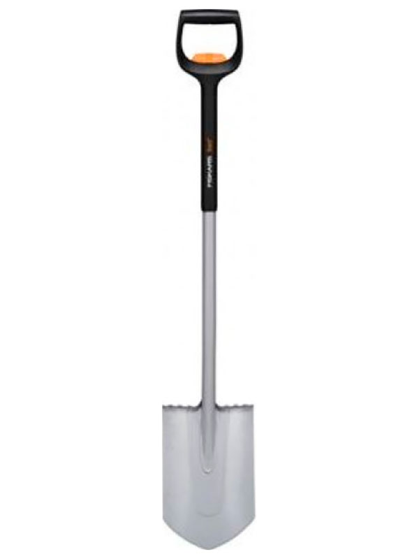 Лопата штыковая Fiskars телескопическая закругленная Xact