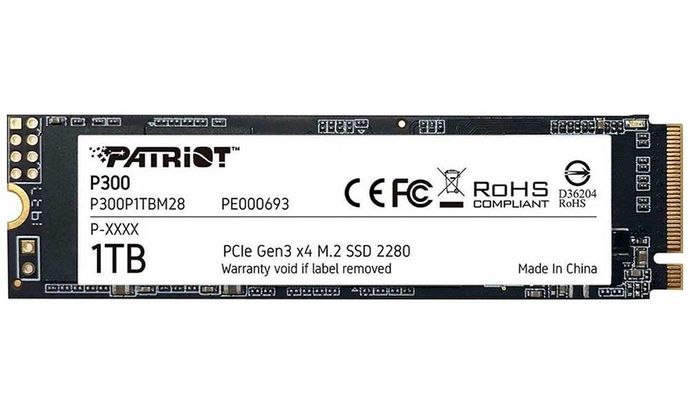 Накопитель SSD Patriot Memory PCI-E x4 1Tb P300P1TBM28 P300 M.2 2280