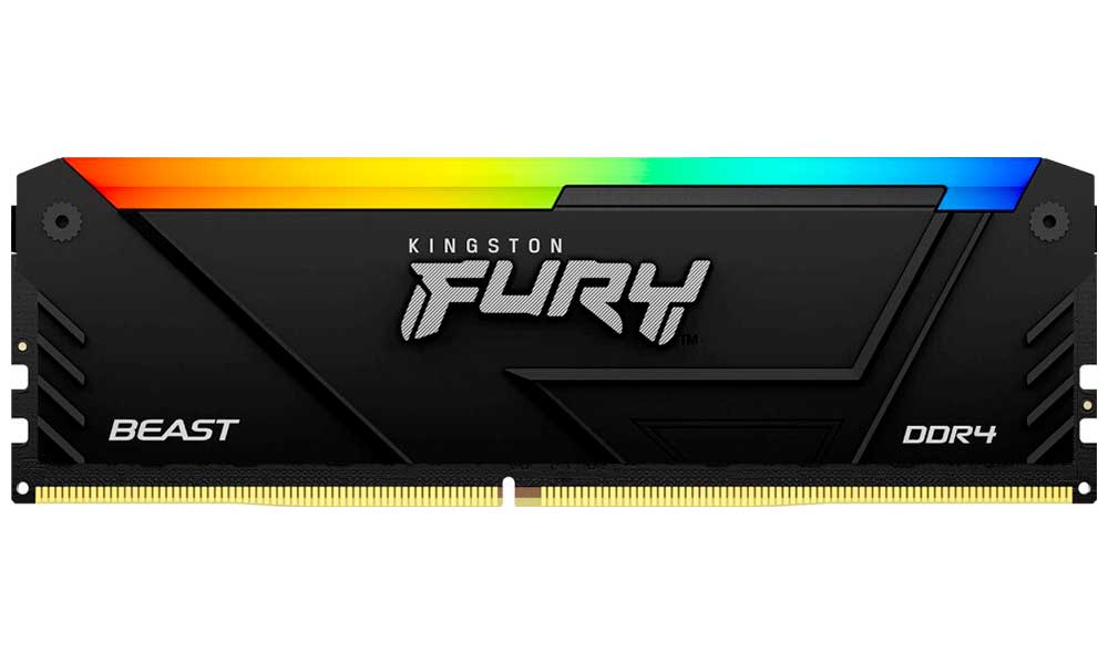 Оперативная память Kingston DDR4 16Gb 3200MHz Fury Beast RGB (KF432C16BB2A/16)