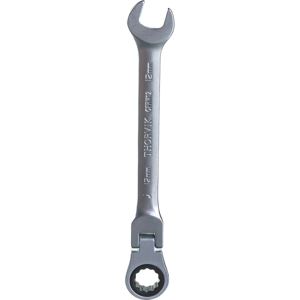 Комбинированный трещоточный карданный гаечный ключ THORVIK CFRW12 53479