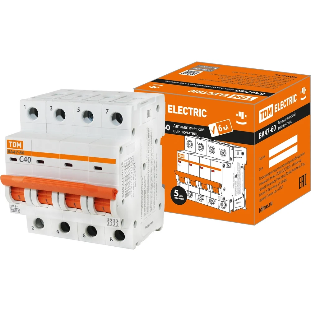 Автоматический выключатель TDM ELECTRIC ВА47-60 SQ0223-0129