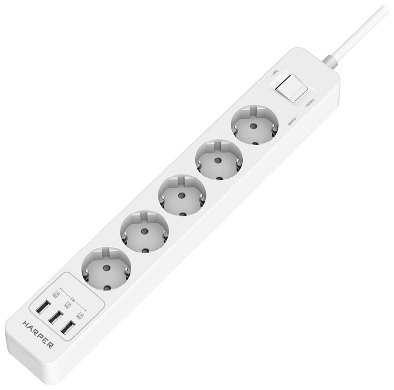 Сетевой фильтр Harper UCH-550 White