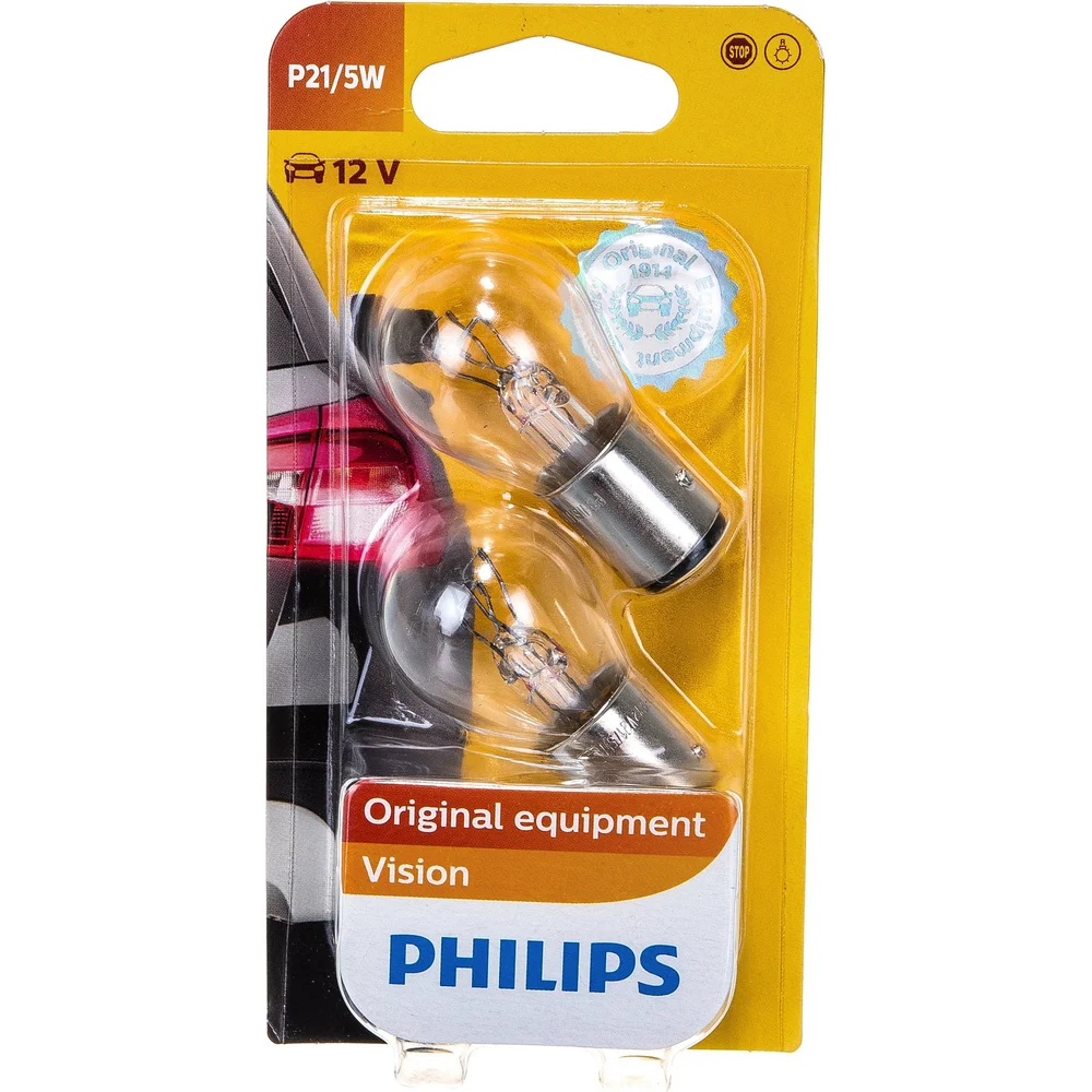 Автолампа PHILIPS P21/5W BAY15d 12V /1/10 P-12499-2бл