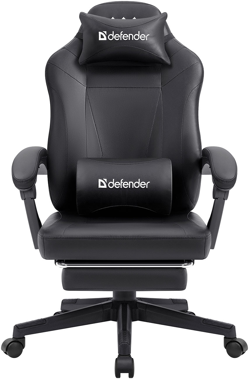 Игровое кресло Defender Cruiser, черный, PU, подножка