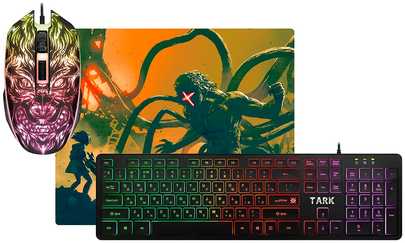 Игровой набор Defender Tark C-779 RU, мышь + клавиатура + коврик