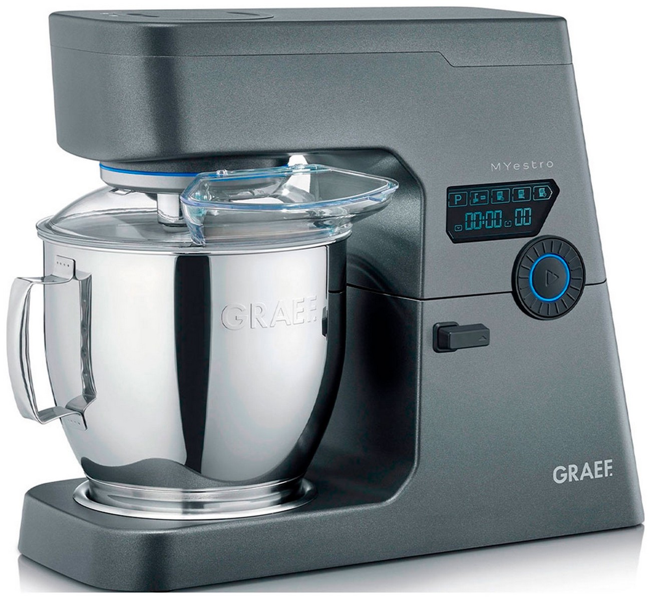 Миксер Graef KM 7016 grau, дисплей, 800 Вт, чаша 7 л, корпус металл