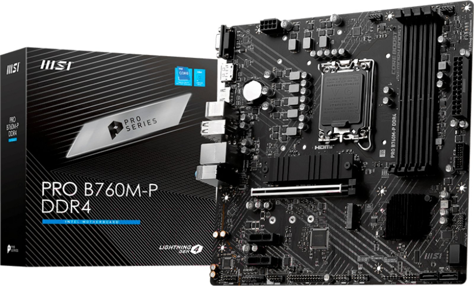 Материнская плата MSI PRO B760M-P DDR4 (LGA1700, mATX)