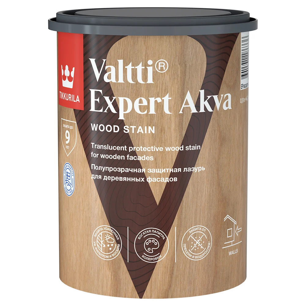 Высокоэффективная защитная лазурь Tikkurila VALTTI EXPERT AKVA 700009576