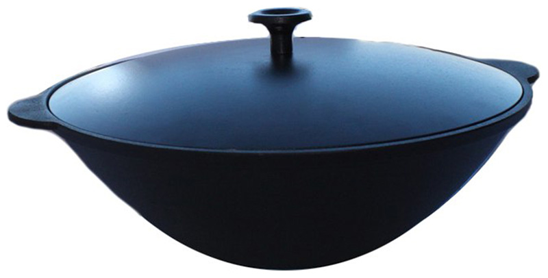 Вок (WOK) Камская посуда вок37 WOK 3,5л чугунная с алюминиевой крышкой