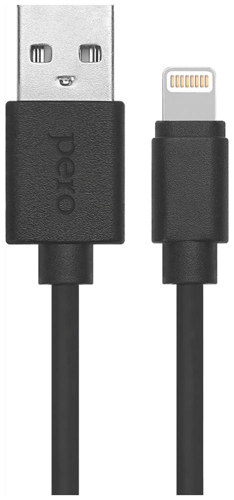 Дата-кабель Pero DC-03 8-pin Lightning 2А 1 м черный