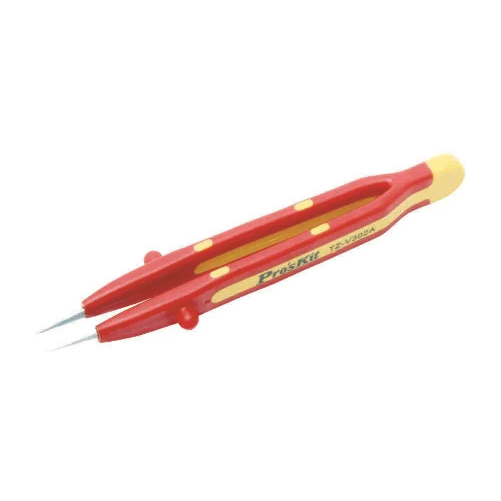 Прямой тонкий изолированный пинцет Pro'sKit TZ-V302A С00037314