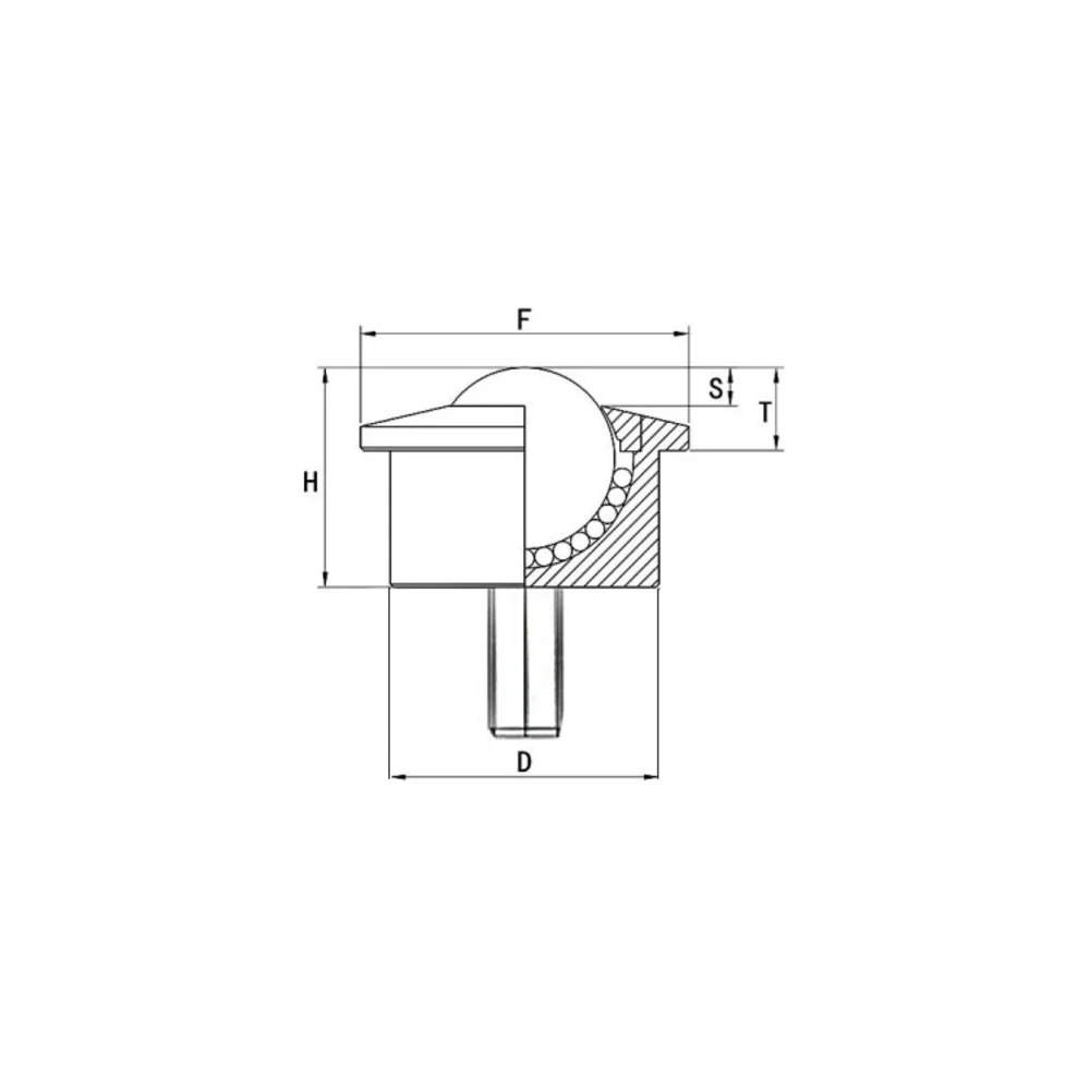 Шариковая опора ISKRA SP15-FL PL/CS SP15FLPLCS-ISKRA