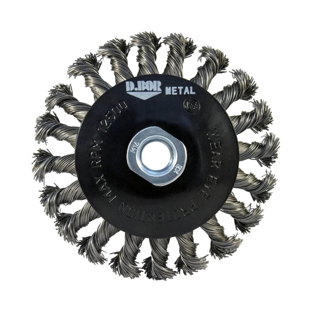 Коническая жгутовая щетка для ушм D.BOR METAL Standard D11-MS-100-M14-050