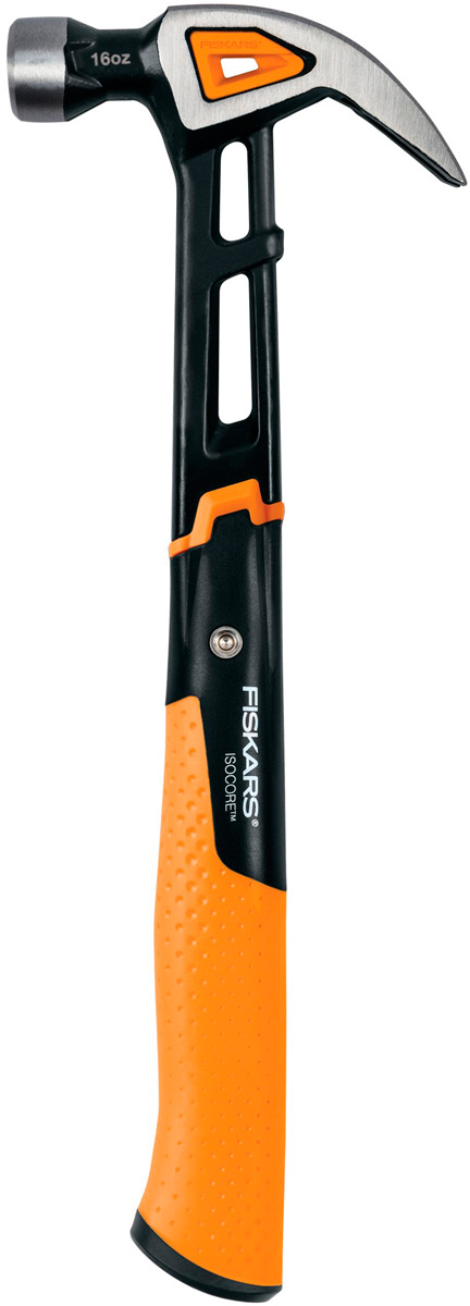 Молоток Fiskars с загнутым гвоздодёром M 16oz/13.5" 1027202