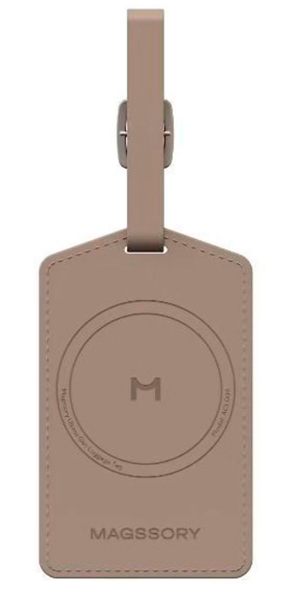 Багажная бирка с поддержкой Find My Magssory Ultima Geo Luggage Tag, латте