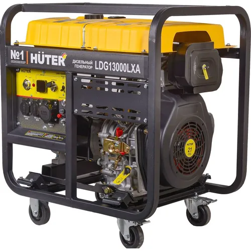 Дизельный генератор Huter LDG 13000LXA, 220/12 В, 9.5кВт [64/2/10]