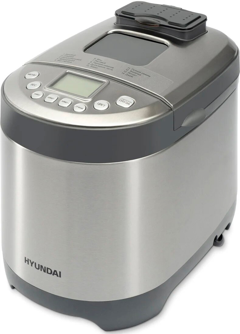 Хлебопечка Hyundai (HYBM-4082) 550 Вт, серый/серебристы