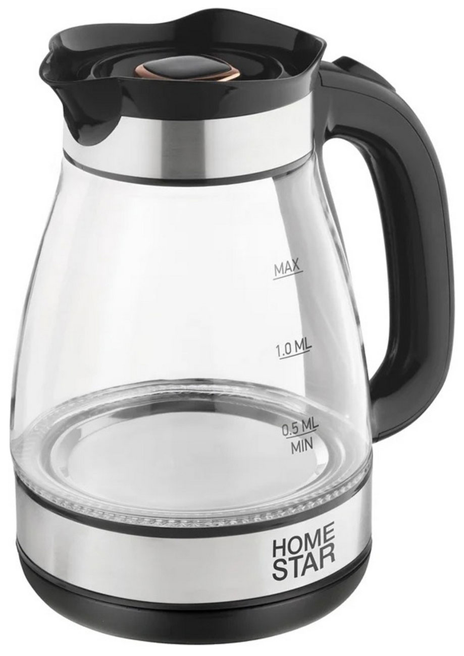 Чайник электрический Homestar HS-1044, 1.8 л, черный (108852)