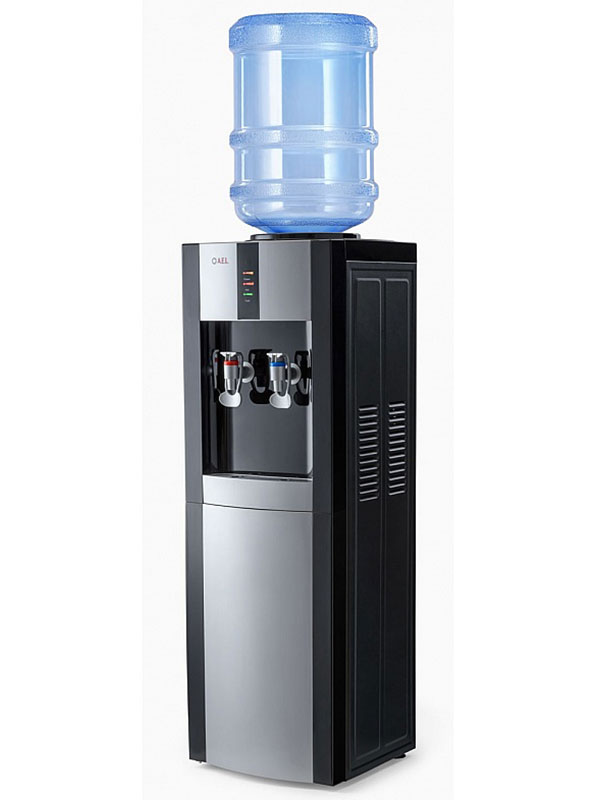 Кулер для воды напольный AEL LD-AEL-47c black/silver с шкафчиком