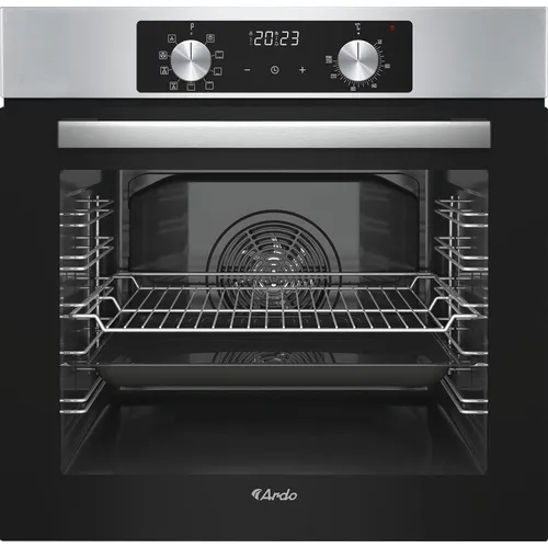 Духовой шкаф электрический Ardo BO39EX2, 76л, дверца с 3 стеклами, серебристый/черный