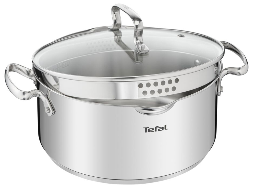 Кастрюля Tefal DUETTO+ 2.9 л G7194455, нержавеющая сталь, для всех типов плит