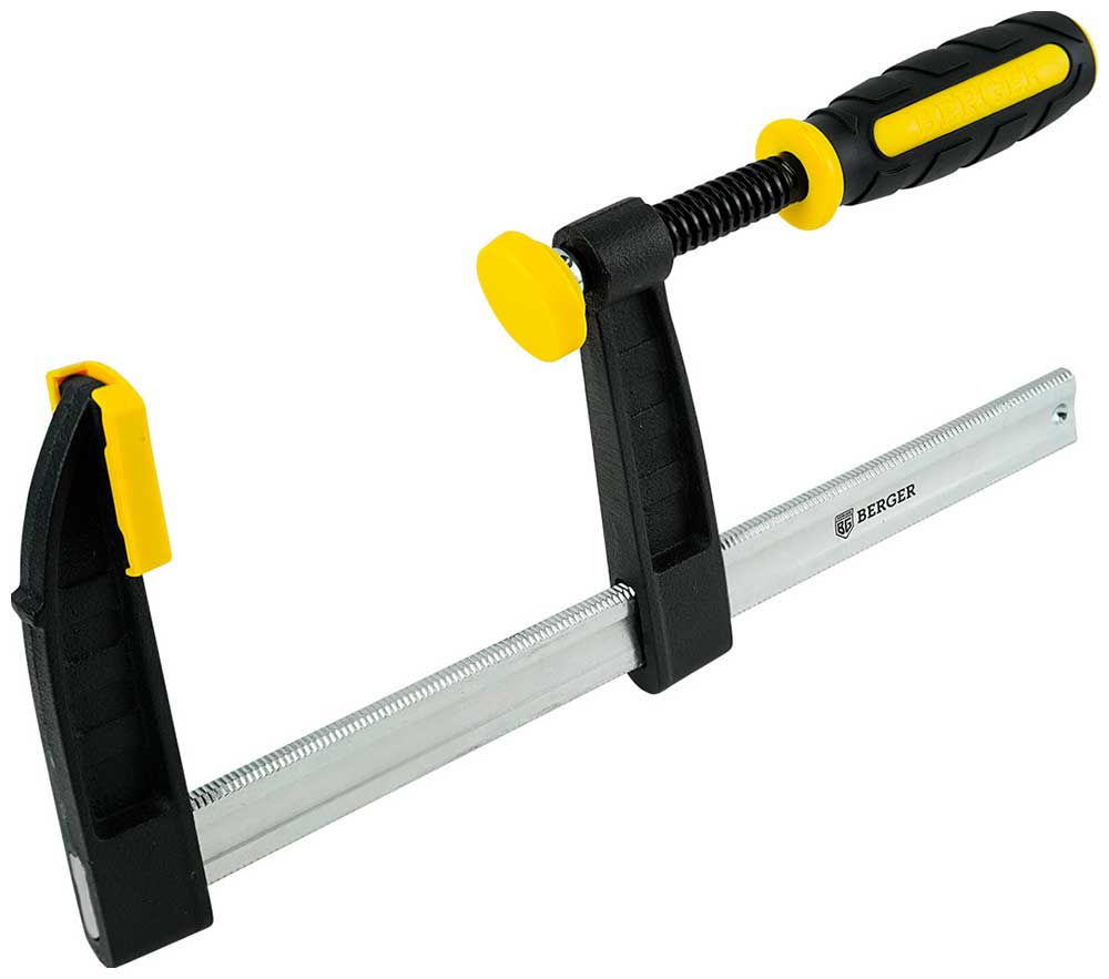 Струбцина F-образная Berger 80x300 мм, зажим до 270 кг BG1936